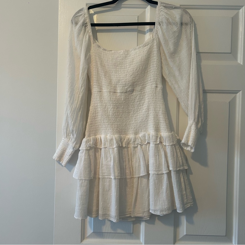 White Ruffled Dress - Picture 2 of 2